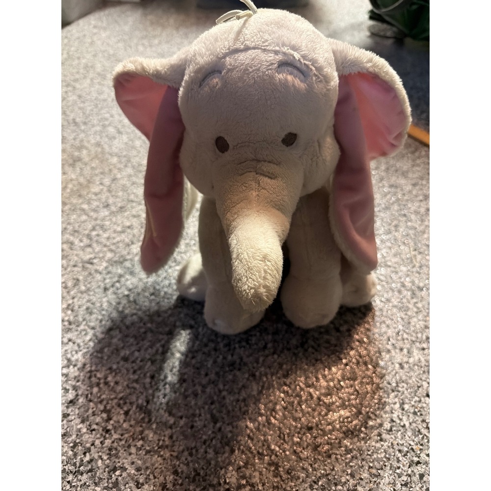 Disney Baby Grey Pink Elephant Plush Born in 2021 Commemorative Stuffed Toy 10"